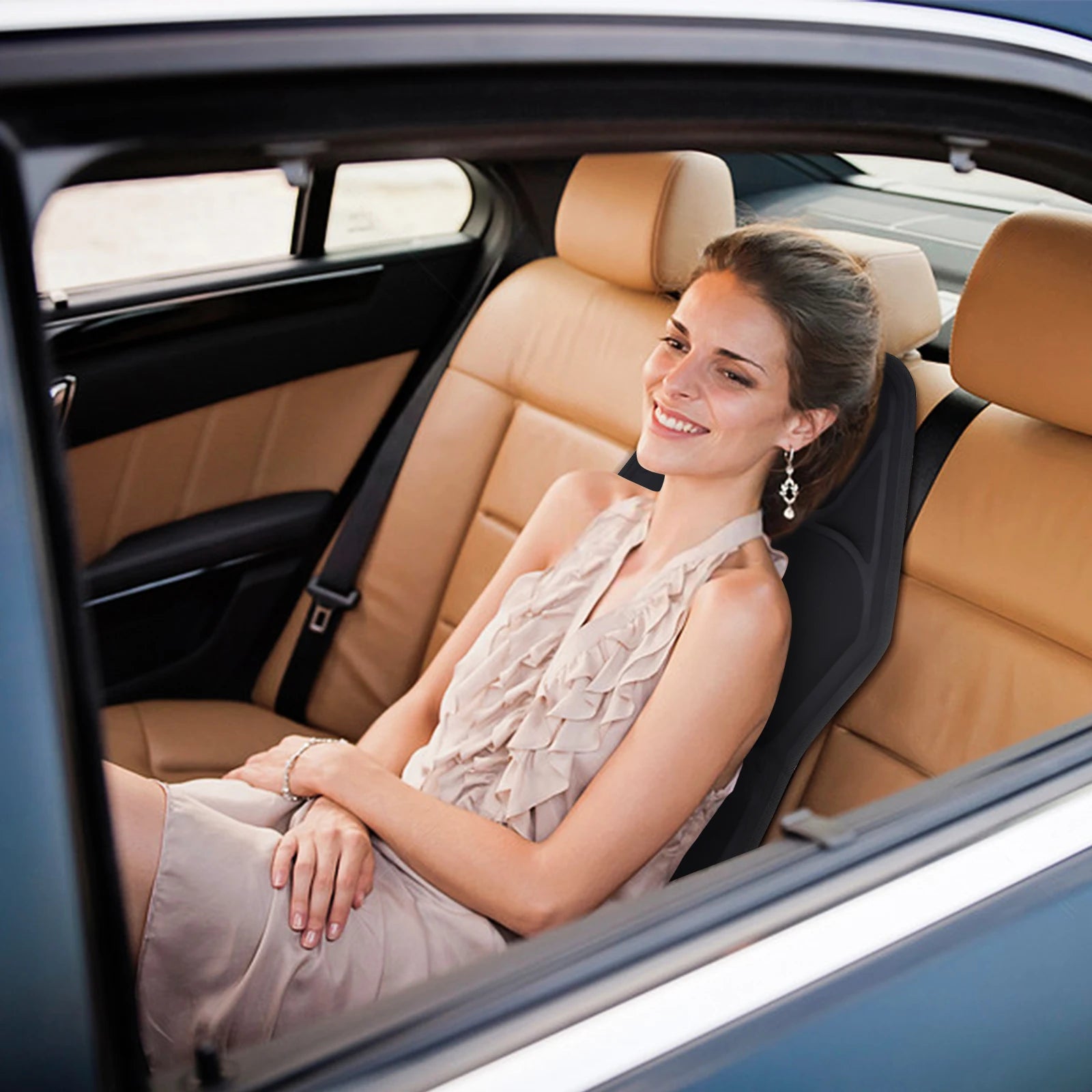 Wohlgefühl™ | Elektrisch beheiztes, vibrierendes Massagekissen - Entlastung für Rücken, Nacken und Lendenwirbelbereich | Haus & Auto Gebrauch